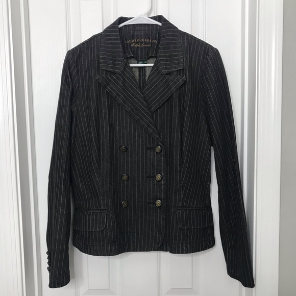 Ralph Lauren Jackets & Blazers - Vintage Ralph Lauren Pin Stripe Black Blazer